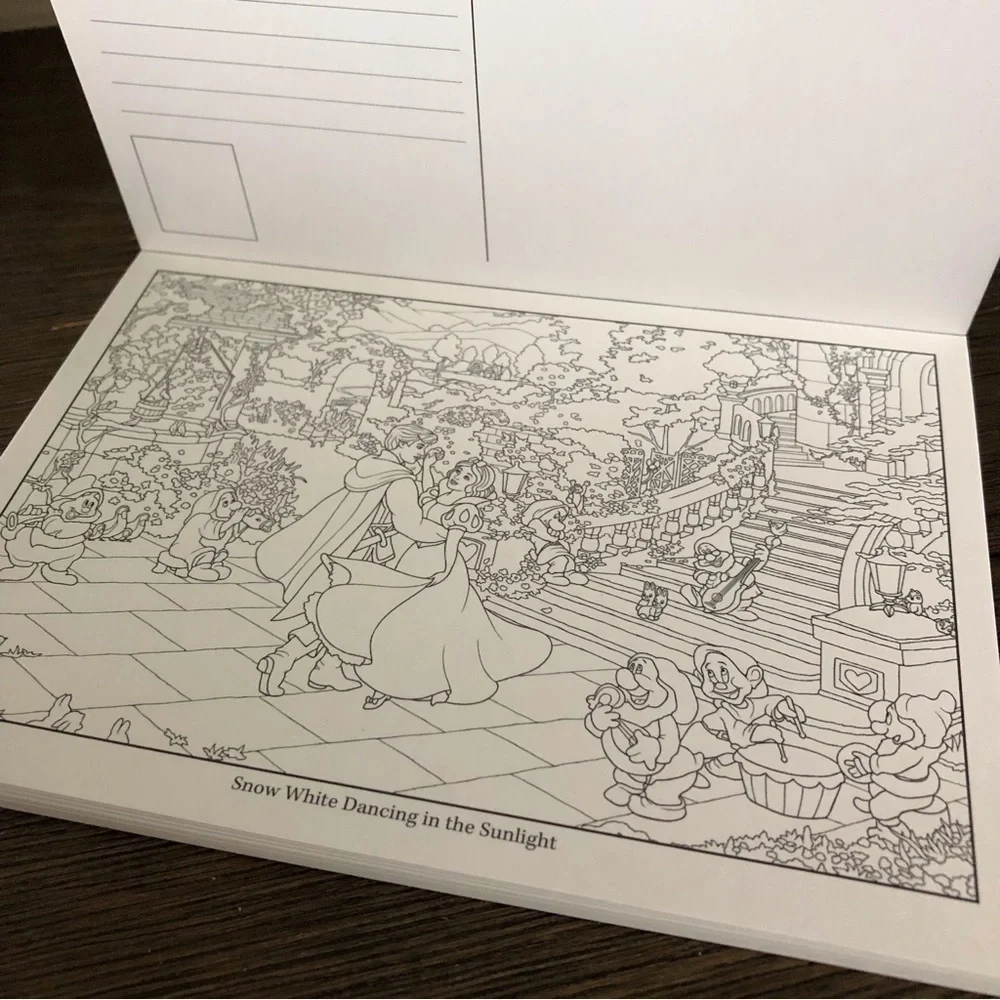 Thomas Kinkade: Disney Princess: Color your own postcards (set of 12 5”x7”) - Picture 4 of 5